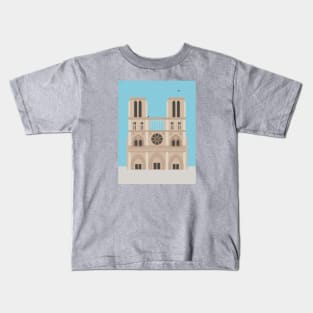 Notre Dame Cathedral, Paris, France Kids T-Shirt